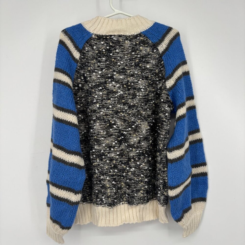 Treasure & Bond Girls' Blue Bliss Multi Stripe Knitted Sweater Size S (7/8) NWT - Picture 2 of 5